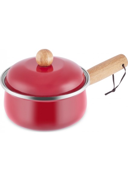 Elvin Emaye Kapaklı Sosluk Kırmızı 14 cm