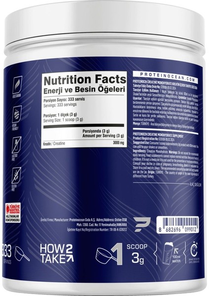 CREATİNE - 1Kg- 333 Servis fiyatları