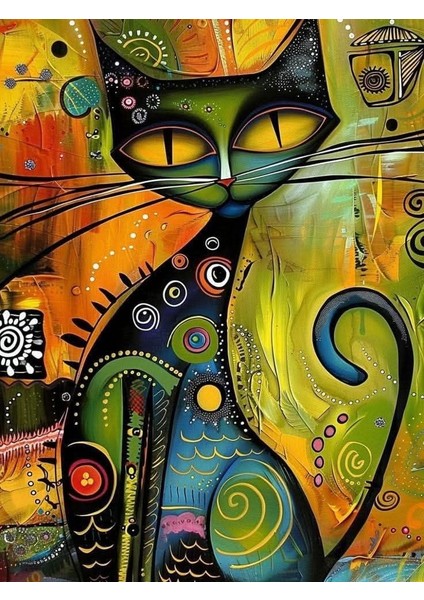 Soyut Sanatsal Kedi Ev Duvar Salon Güzellik Salonu Ofis Dükkan Dekarasyon Kanvas Tablo fiyatları