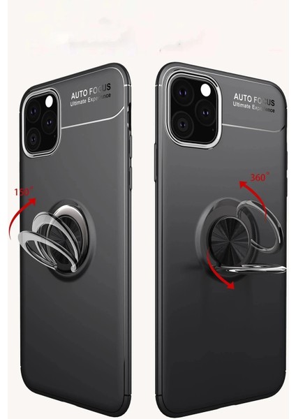 Newface iPhone 11 Pro Kılıf Range Yüzüklü Silikon - Mavi fiyatları