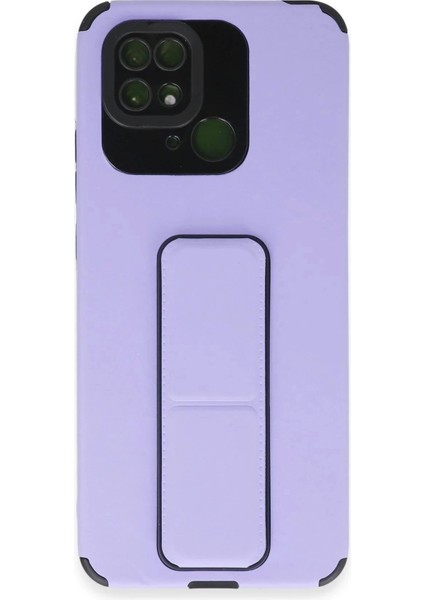 Newface Xiaomi Redmi 10C Kılıf Mega Standlı Silikon - Lila fiyatları