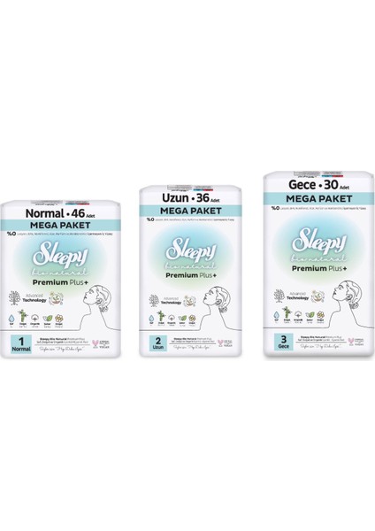 Bio Natural Premium Plus Hijyenik Ped Mega Fırsat Paketi 112 Adet fiyatları