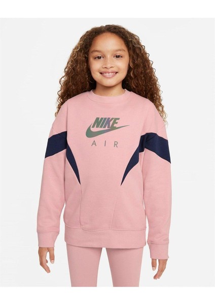 G Nsw Aır Ft Bf Crew Çocuk Pembe T-Shirt - DD7135-630