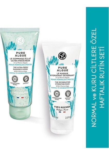 Normal/kuru Ciltlere Boy Maske, Peeling Haftalık Rutin Seti + Alterra Aloe Vera Jel