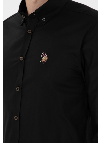 Erkek Siyah Gömlek Basic 50293847-VR046