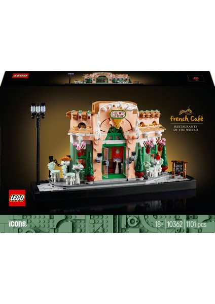 ® Icons Fransız Kafe 10362 - Yetişkinler için Koleksiyonluk Dekoratif Model Yapım Seti (1101 Parça) fırsatları