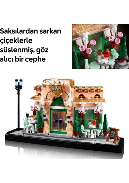 ® Icons Fransız Kafe 10362 - Yetişkinler için Koleksiyonluk Dekoratif Model Yapım Seti (1101 Parça)