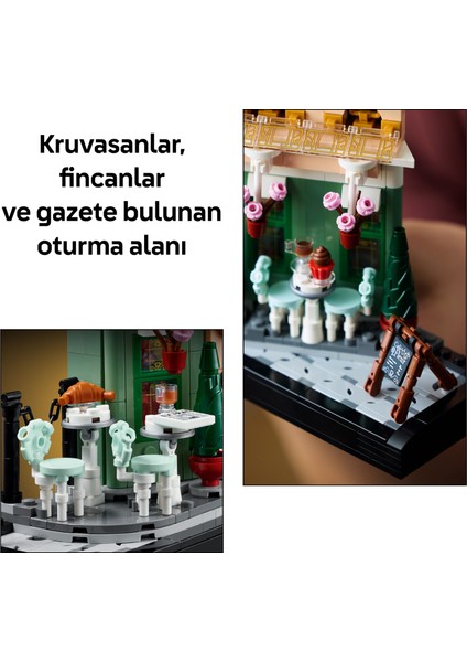 ® Icons Fransız Kafe 10362 - Yetişkinler için Koleksiyonluk Dekoratif Model Yapım Seti (1101 Parça)