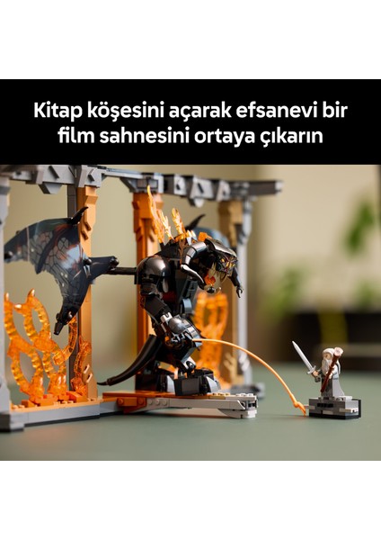 ® Icons Yüzüklerin Efendisi: Balrog Kitaplık Dekoru 10367 -Tolkien Hayranı Yetişkinler Için Dekoratif Yapım Seti (1201P)