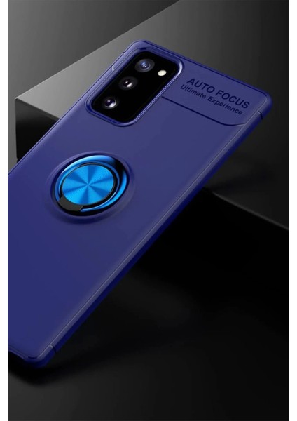 Newface Samsung Galaxy Note 20 Kılıf Range Yüzüklü Silikon - Mavi fiyatları