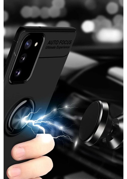 Newface Samsung Galaxy Note 20 Kılıf Range Yüzüklü Silikon - Mavi fırsatları