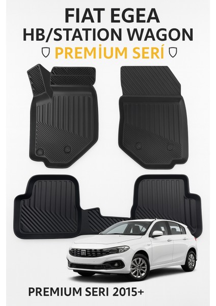 Fiat Egea 2015 Sonrası Hb & Sw Uyumlu 3D Kauçuk Oto Paspas – Premium Seri