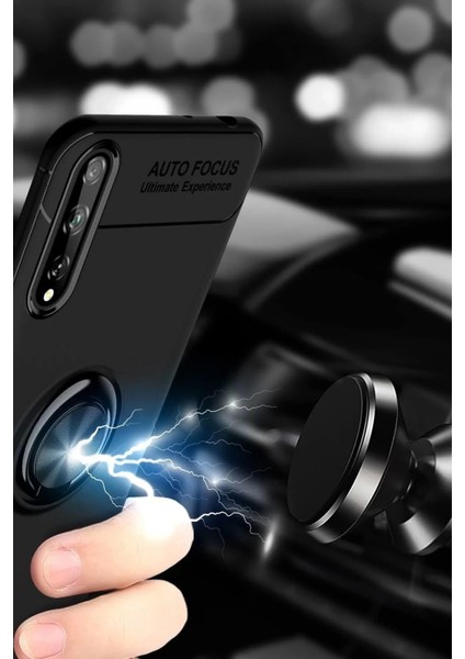 Newface Huawei P Smart S Kılıf Range Yüzüklü Silikon - Siyah fırsatları