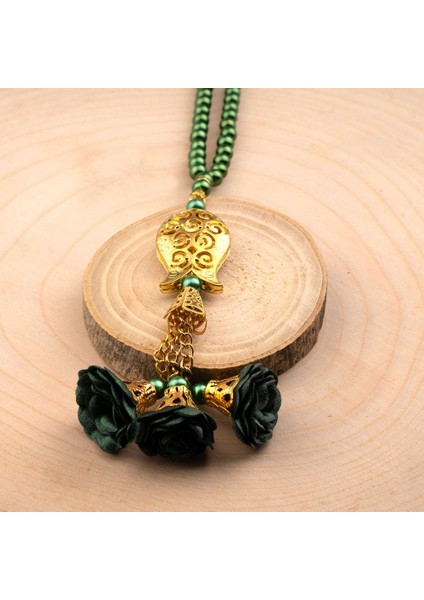 Laleli Güllü Tesbih Yeşil (99LU - 6mm) fiyatları