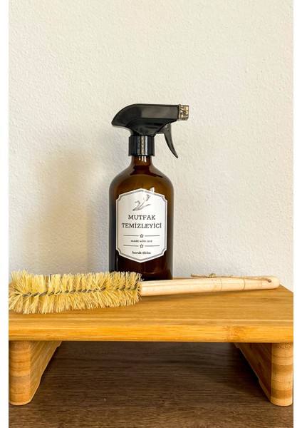 Sarı Cam Temizleme Şişesi ve Biberon Şişe Fırçası, Pratik ve Şık Mutfak Temizliği