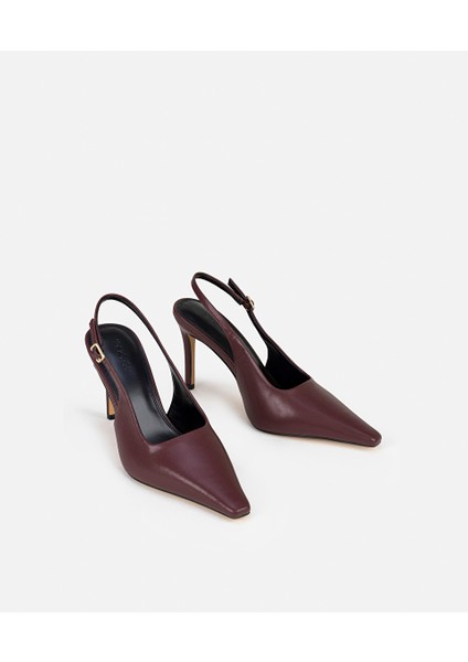 Deri Görünümlü Topuklu Ayakkabı IW6250031012035 modelleri