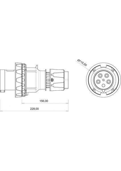 IP67 Cee Norm 5/63A Düz Fiş 380V-450V BC1-4505-7011 fiyatları