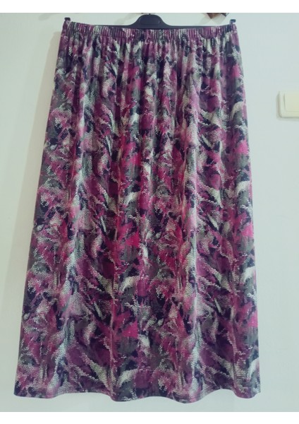 Beli Lastikli Desenli Penye Kumaş Maxi Boy Anne Etek %100 PAMUK38BEDEN 100KG