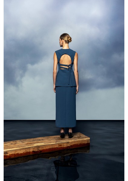 Asimetrik Tek Düğmeli Yelek 26W70801 fırsatları