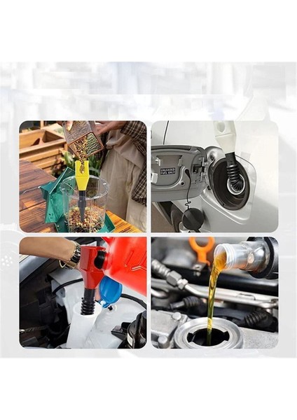 Çok Renkli Araç Yağ Doldurma Hunisi, Açılabilir ve Temiz Kullanım