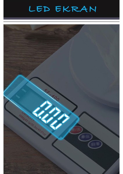 Dijital 10 kg Mutfak Tartısı, LCD Ekranlı, Hassas ve Kompakt Tasarım fırsatları