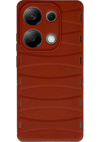 Newface Xiaomi Redmi Note 13 Pro 4g Kılıf Bibercas Silikon Kapak - Kırmızı