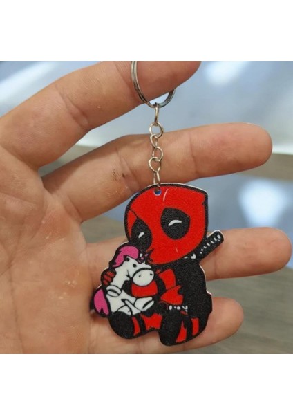 Deadpool ve Unicorn Sevimli Figür Karakter Anahtarlık