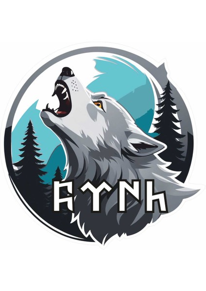 5 Adet 10X10 cm Bozkurt V2 Sticker Araba Motor Kask Defter Masa