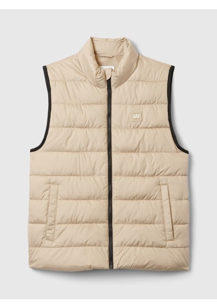 Erkek Bej Gap Logo ColdControl Puffer Şişme Yelek fiyatları