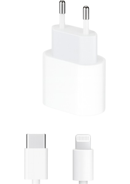 Mobilx M-20 20W iPhone 8–14 Pro Max Uyumlu Hızlı Şarj Adaptörü + Usb-C To Lightning Kablo fırsatları