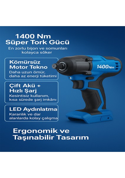 1400 Nm Kömürsüz Motor Akülü Somun Bijon Sökme Takma Sikma Makinesi Matkap Akülü Vidalama fiyatları