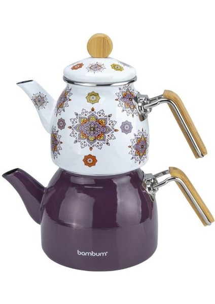 Unique - Bambu Kulplu Çaydanlık Takımı Mor fırsatları