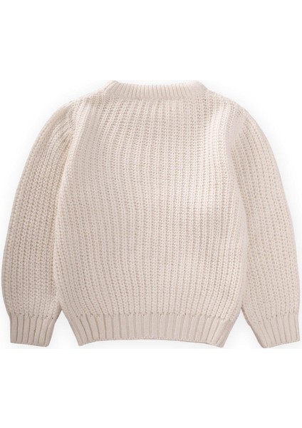 Bisiklet Yaka Selanik Triko Kazak 2-8 Yaş Ekru fiyatları