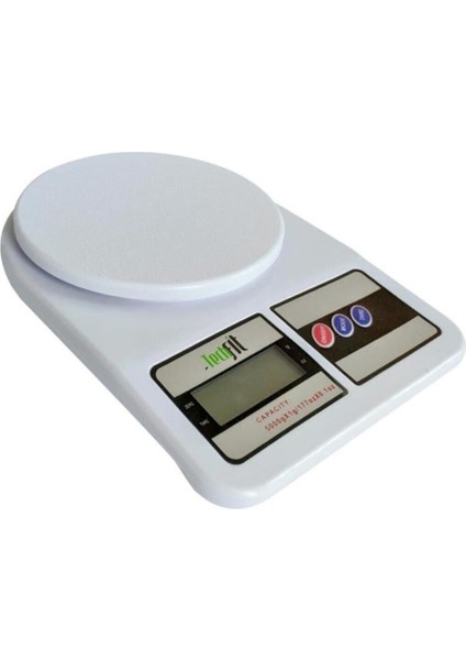 Dijital Mutfak Terazisi 5 kg Beyaz, Hassas Ölçüm Için Ideal.