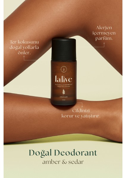 %100 Doğal Roll-On Deodorant Organik Aloe Vera Suyu ile Vegan Formül 50 ml modelleri