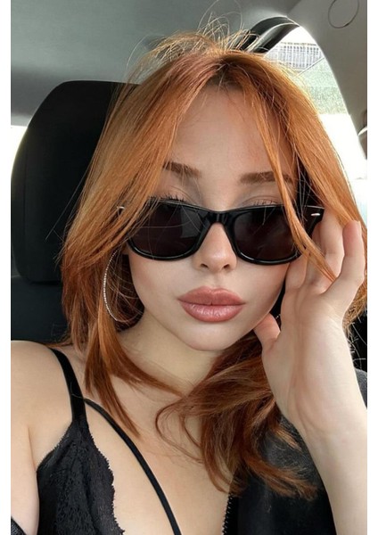 Parlak Siyah Wayfarer Model Kadın Güneş Gözlüğü modelleri