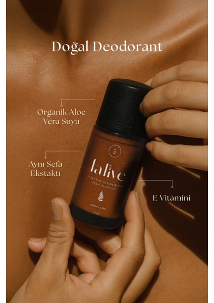 %100 Doğal Roll-On Deodorant Organik Aloe Vera Suyu ile Vegan Formül 50 ml fırsatları
