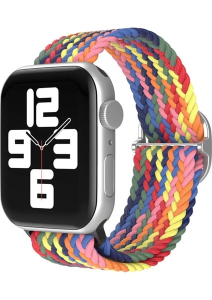 Newface Apple Watch 38MM Star Kordon - Siyah-Kırmızı-Sarı