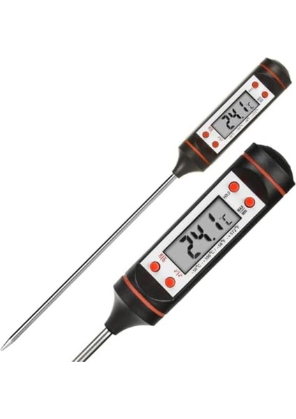 Dijital Ekranlı Mutfak Termometresi Sıcaklık Ölçer Et ve Süt Için fiyatları