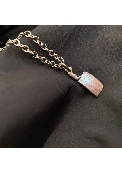 Şık Metalik Mutfak Bıçak Satır Kolye Erkek ve Kadın Için Tarz Takı fiyatları