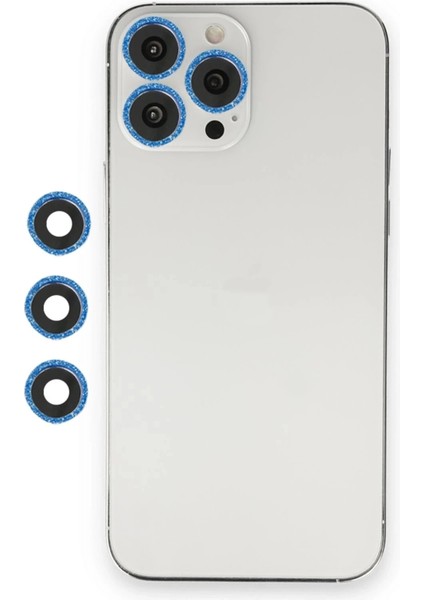 Newface iPhone 12 Pro Shine Kamera Lens - Mavi