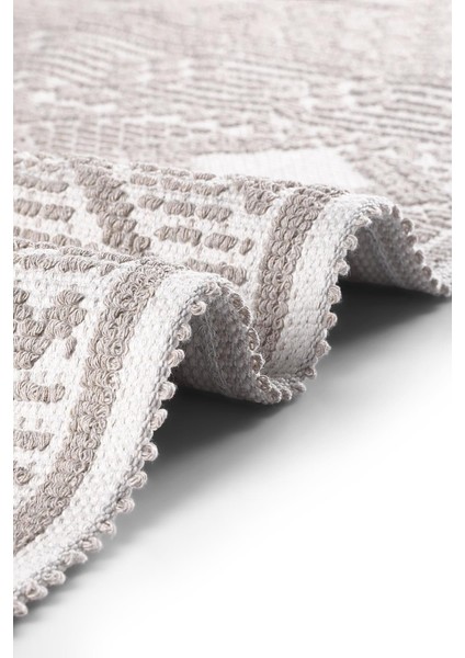 Bukle Bohem Doğal Pamuklu 2'li Banyo Paspas Seti 60X100+50X60 cm - Taş fırsatları