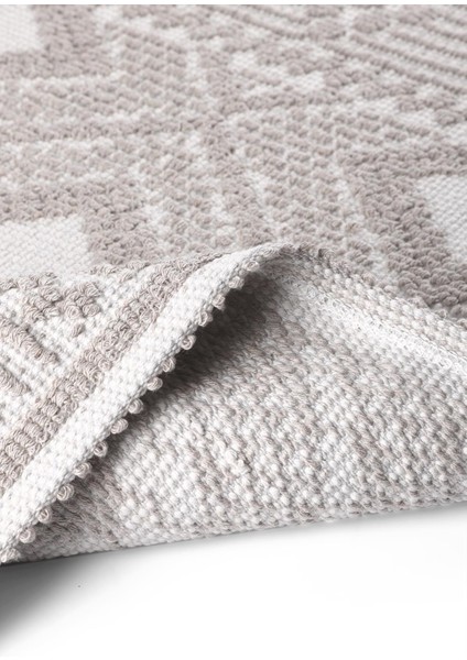 Bukle Bohem Doğal Pamuklu 2'li Banyo Paspas Seti 60X100+50X60 cm - Taş indirimleri