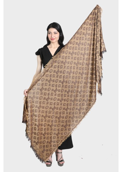 Kahve Bal Köpüğü %100 Pamuk Şal