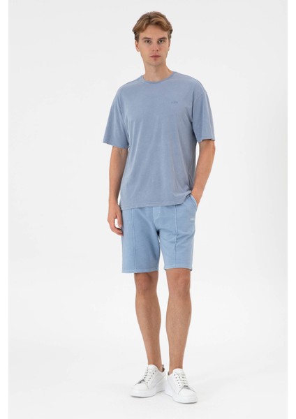 Erkek Mavi Şort (Örme) 50306976-VR036