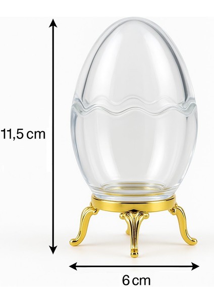 6'lı Gold Metal Ayaklı Cam Yumurta Şeklinde Lokumluk Çerezlik Seti modelleri