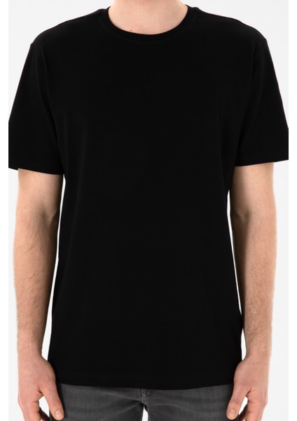 Erkek Siyah Tişört Basic 50305985-VR046