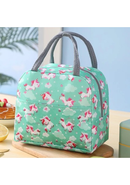 Öğle Yemeği Çantası Saplı Yalıtımlı Soğutucu Çanta Kadınlar Çocuk Öğle Yemeği Kutusu (Yurt Dışından)