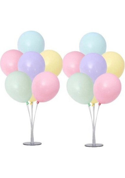 Balon Set Makaron (2 Adet 7 Li Balon Standı + 100 Makaron Renkler Balon + 5 Metre Balon Zinciri ) fiyatları