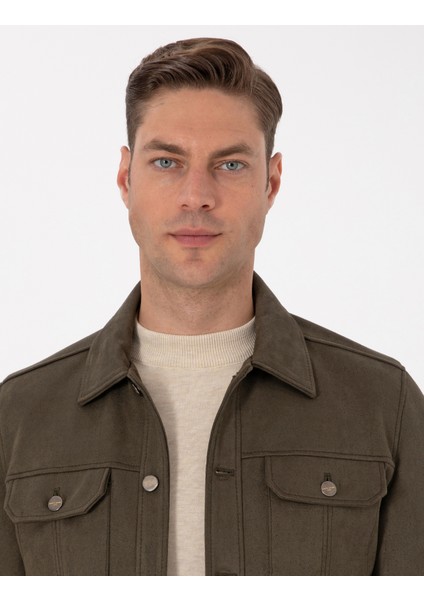 Erkek Yeşil Suni Deri Ceket 50318156-790 fiyatları